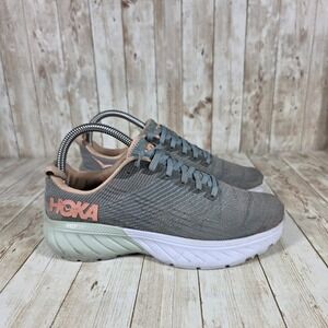 Hoka Women's Athletic Shoes in Gray and Peach